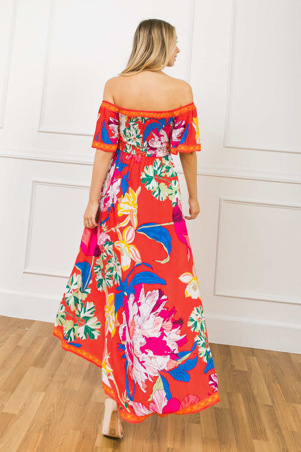 STEALING SUNSHINE FLORAL HI-LO DRESS Flying Tomato